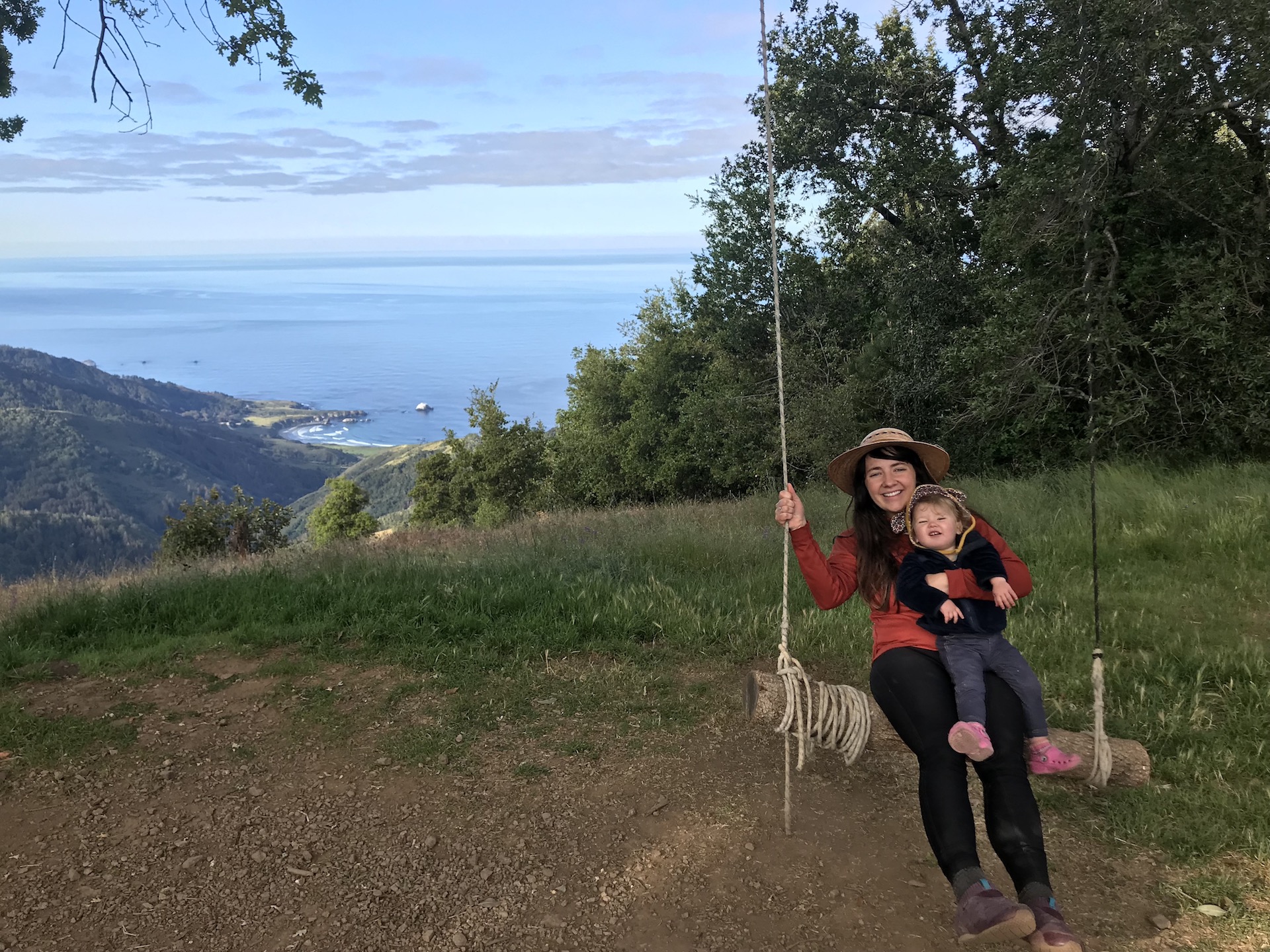 A tree swing above big sur