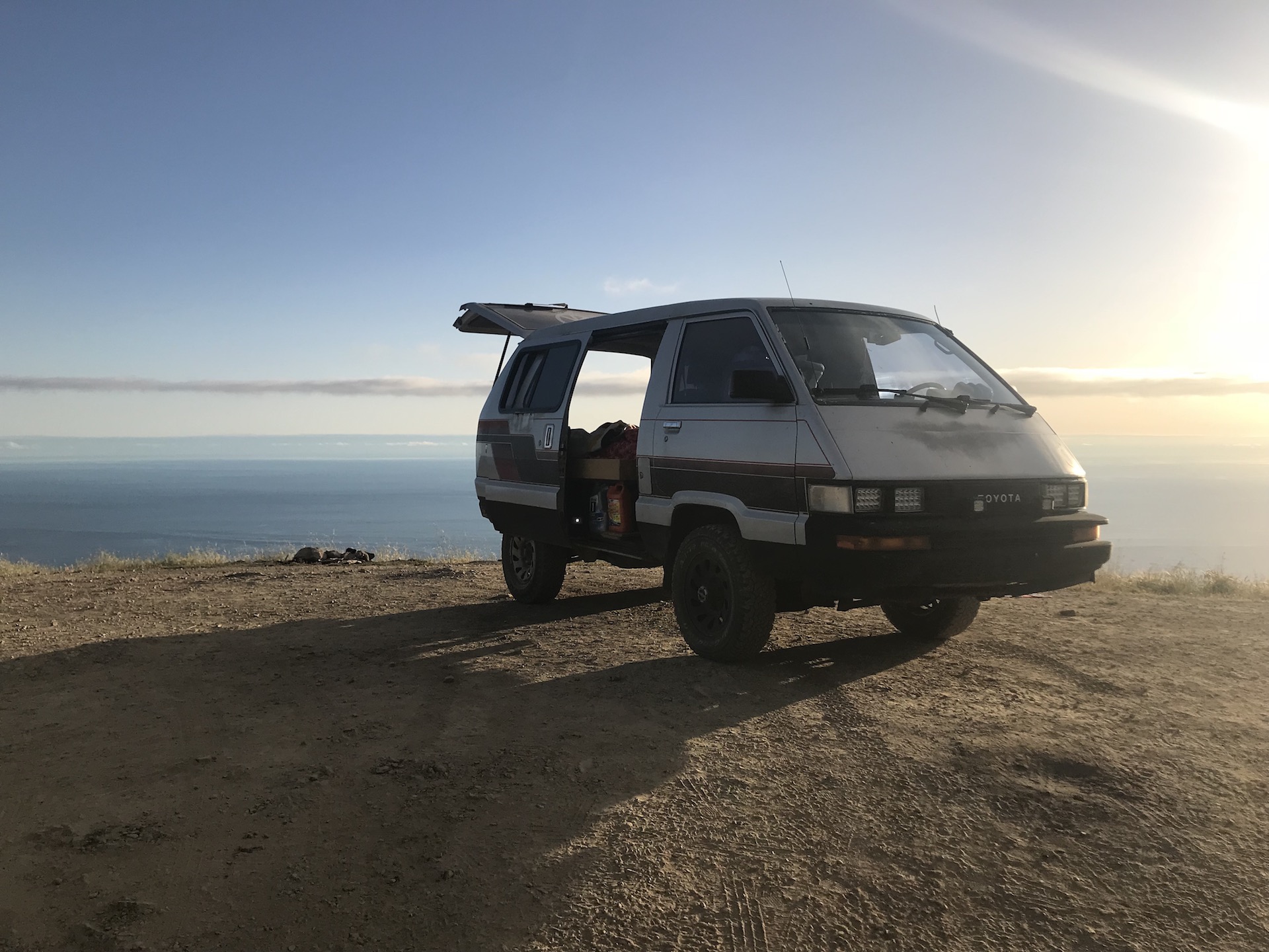 Our camping site above Big Sur for the night