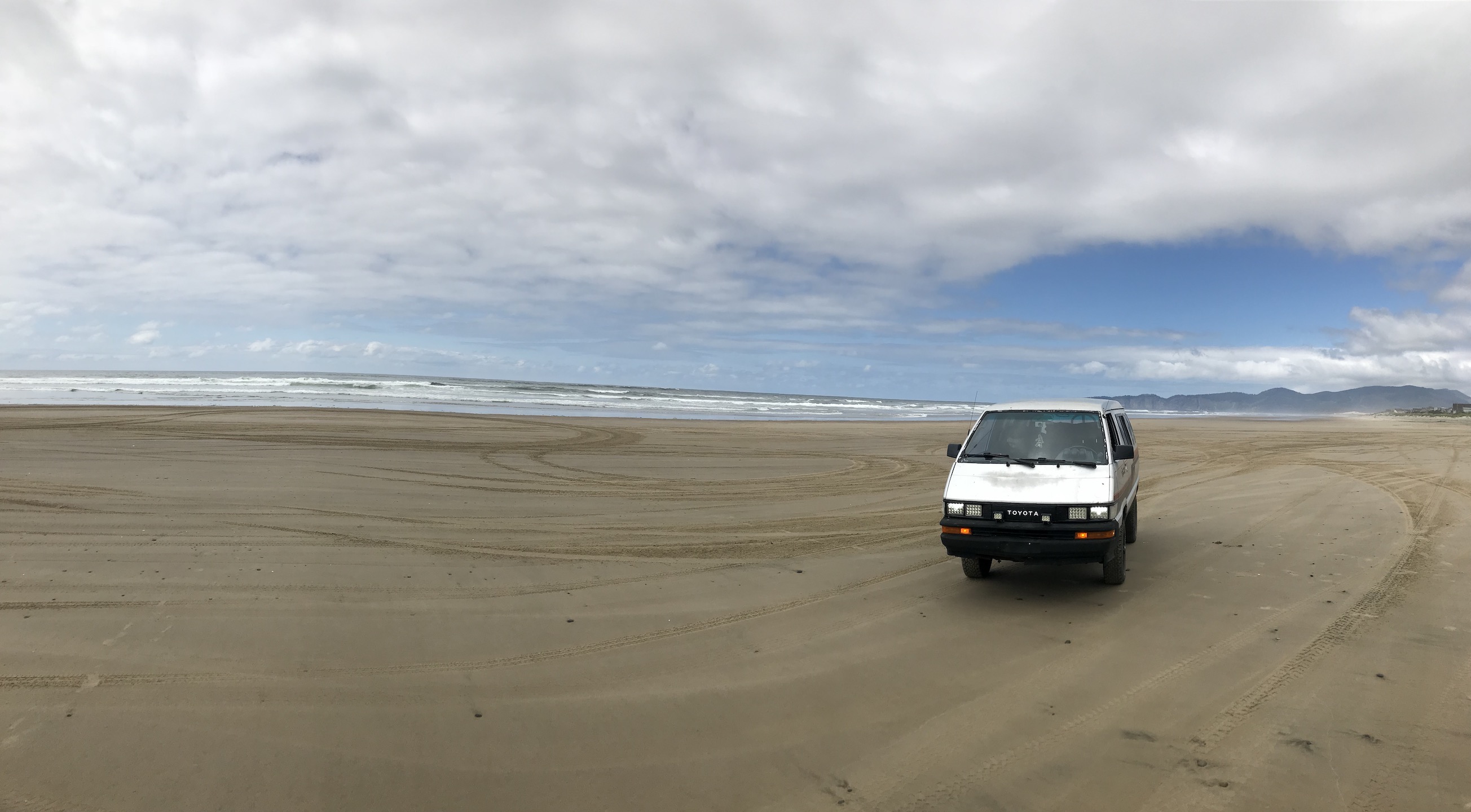 Driving on the beach in Oregon